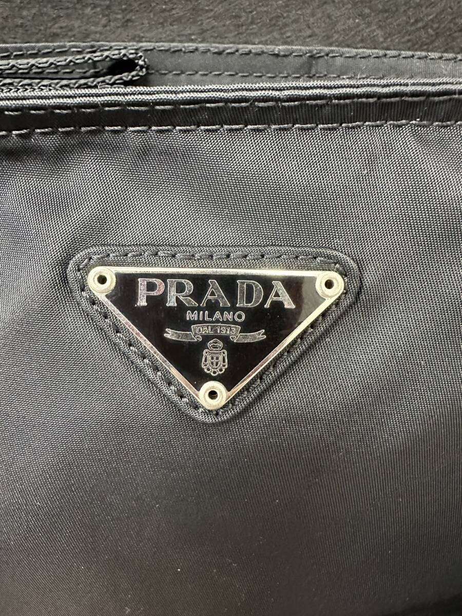 PRADA Tesuto Shoulder Bag Black