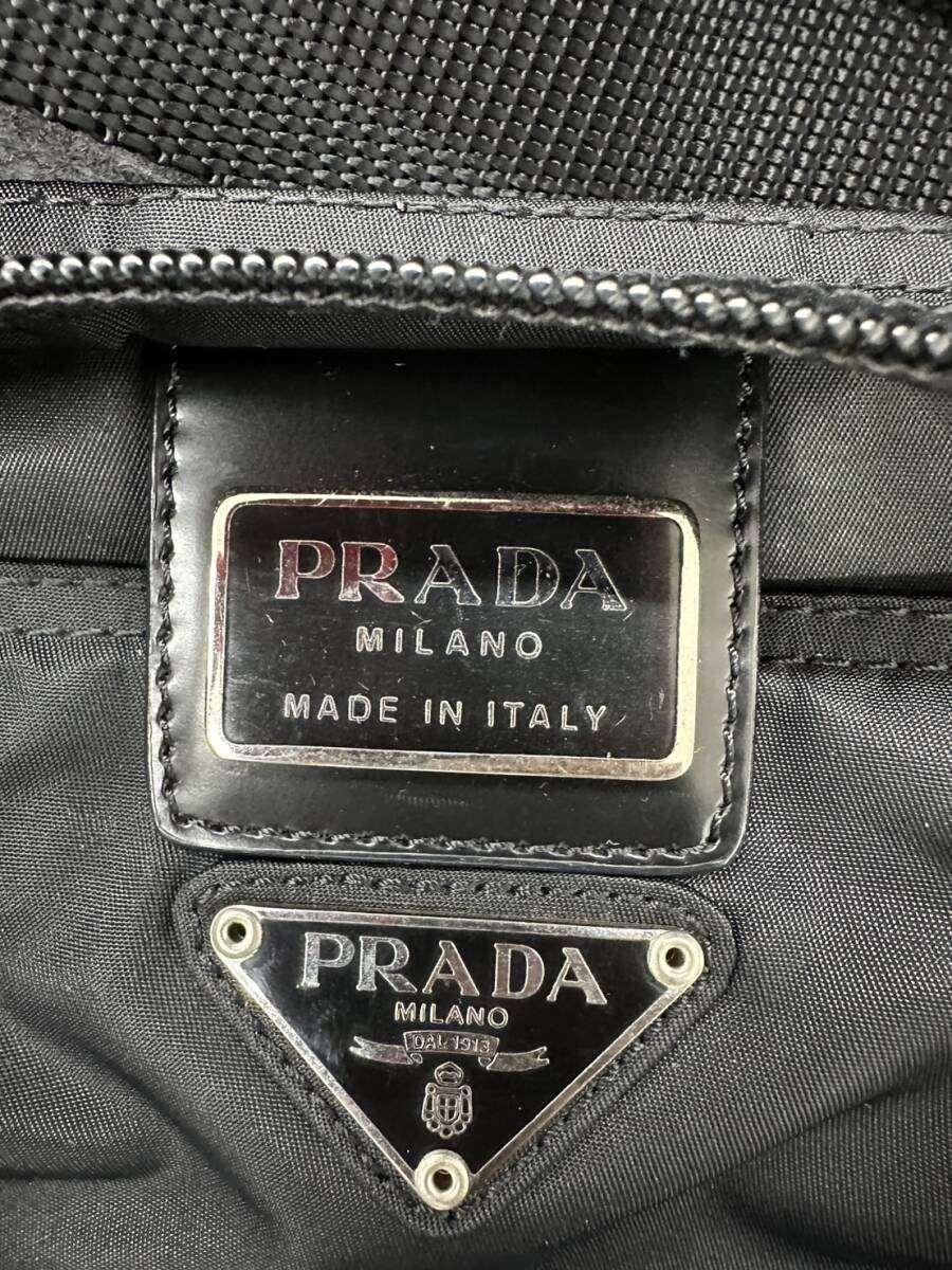 PRADA Tesuto Shoulder Bag Black