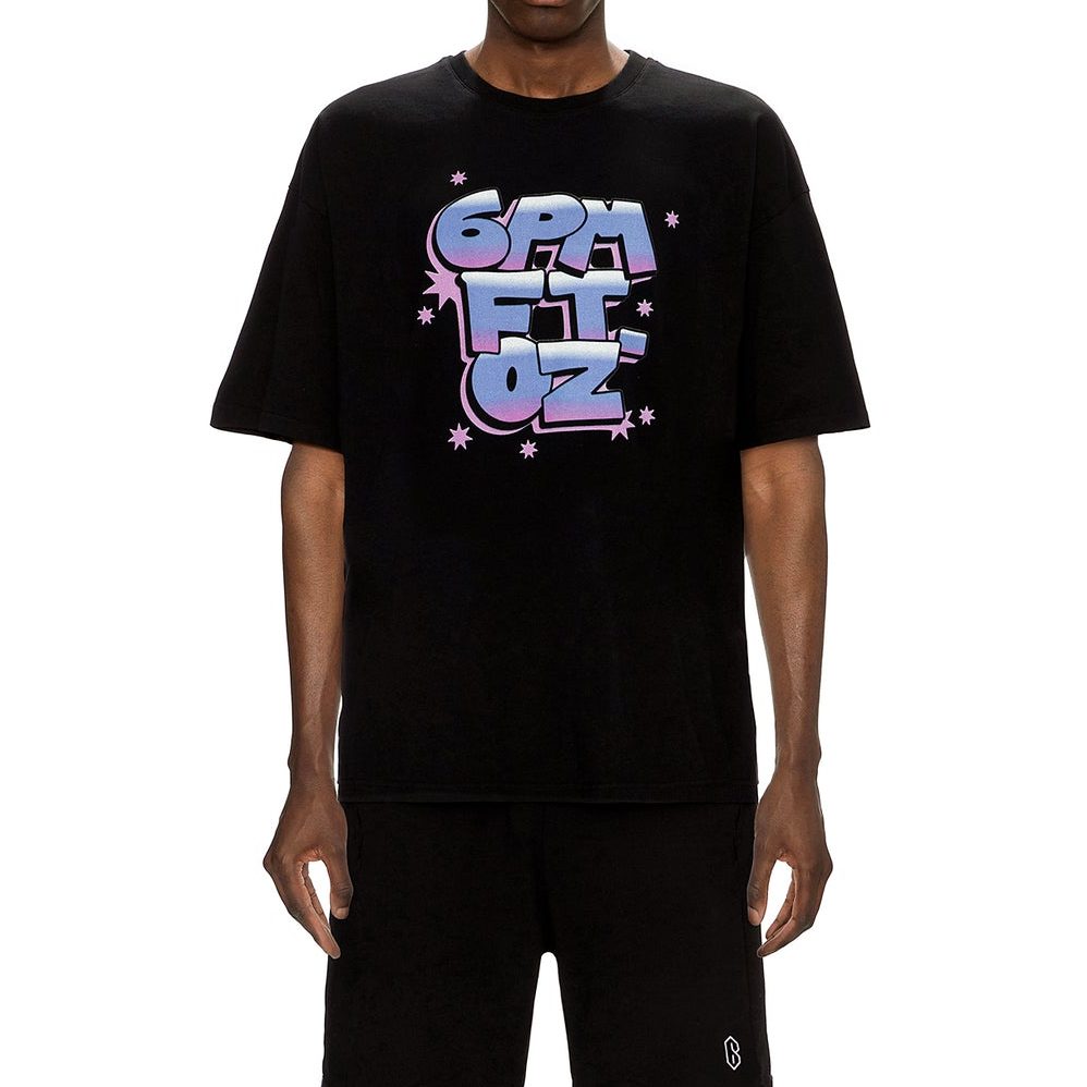 6PM Airbrush T Shirt Black - Deadstock Switzerland