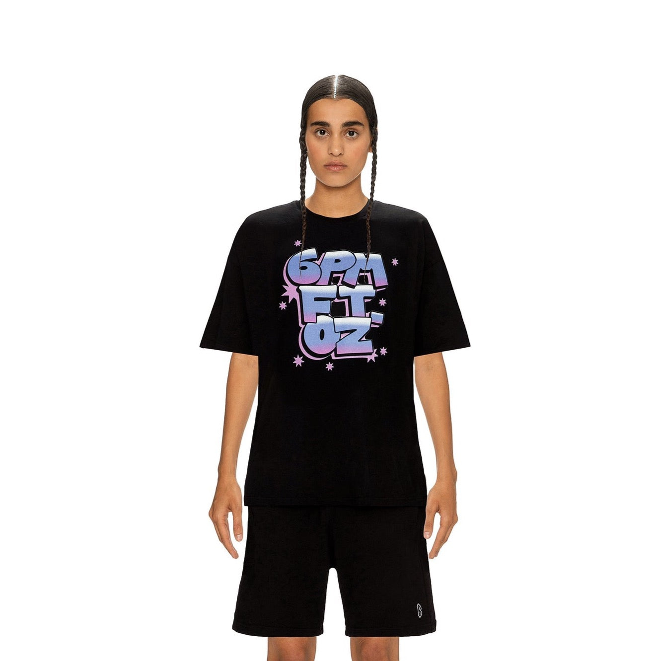 6PM Airbrush T Shirt Black - Deadstock Switzerland