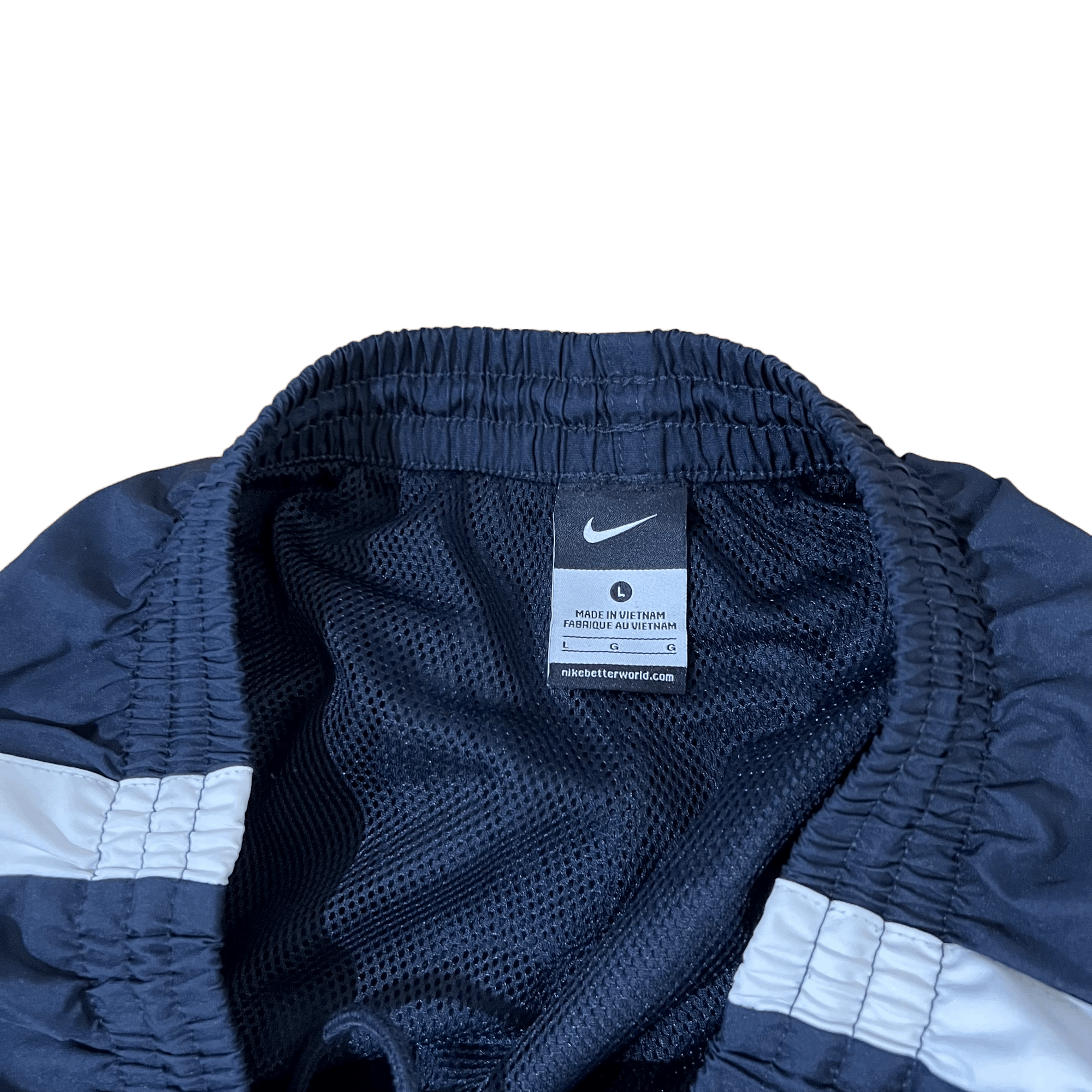 NIKE Trackpants Blue/White Stripe - L