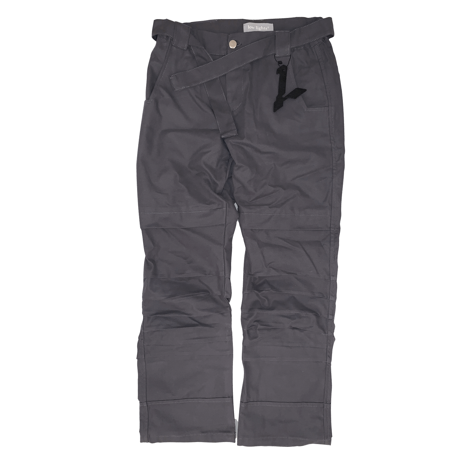 LOWLIGHTS STUDIOS Tornado Grey Stacked Pants