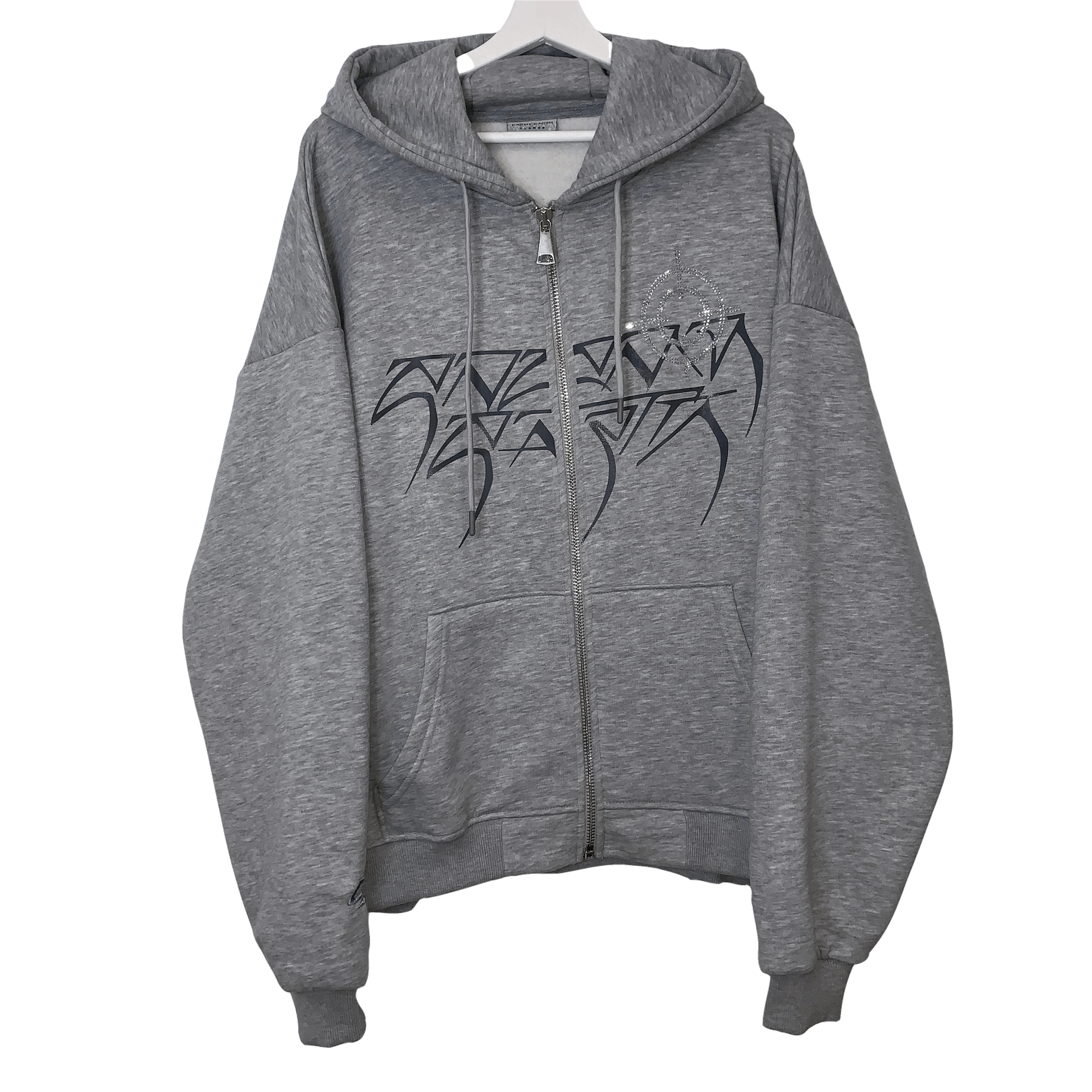 ENEMY EARTH Zip Hoodie Heather Grey