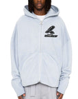 LOWLIGHTS STUDIOS Sky Blue Zip-Hoodie